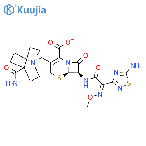 1-Azoniabicyclo[2.2.2]octane,4-(aminocarbonyl)-1-[[(6R,7R)-7-[[(2Z)-2-(5-amino-1,2,4-thiadiazol-3-yl)-2-(methoxyimino)acetyl]amino]-2-carboxy-8-oxo-5-thia-1-azabicyclo[4.2.0]oct-2-en-3-yl]methyl]-,inner salt structure
