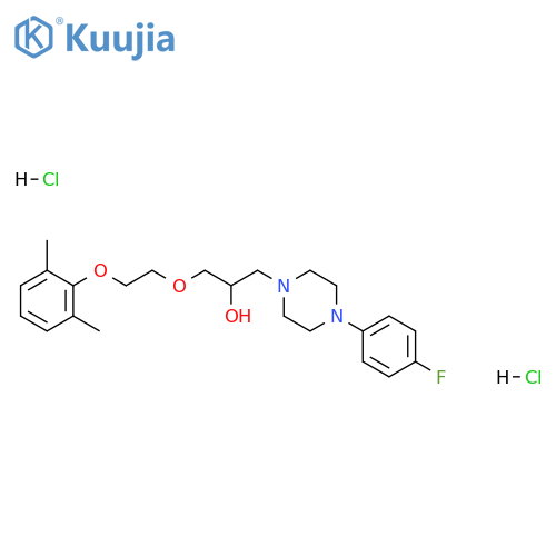 1-[2-(2,6-dimethylphenoxy)ethoxy]-3-[4-(4-fluorophenyl)piperazin-1-yl]propan-2-ol dihydrochloride structure