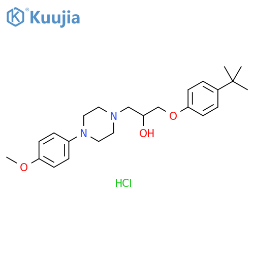 1-(4-tert-butylphenoxy)-3-[4-(4-methoxyphenyl)piperazin-1-yl]propan-2-ol dihydrochloride structure