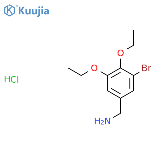 3-Bromo-4,5-diethoxy-benzylamine hydrochloride structure