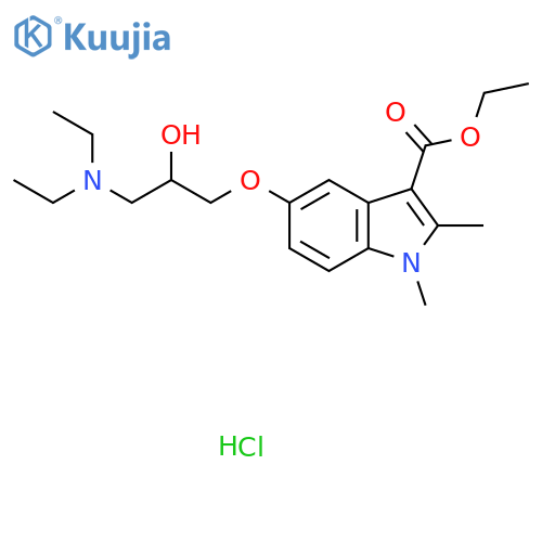 ethyl 5-[3-(diethylamino)-2-hydroxypropoxy]-1,2-dimethyl-1H-indole-3-carboxylate hydrochloride structure