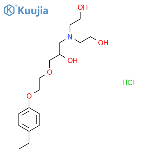 2-({3-[2-(4-ethylphenoxy)ethoxy]-2-hydroxypropyl}(2-hydroxyethyl)amino)ethan-1-ol hydrochloride structure