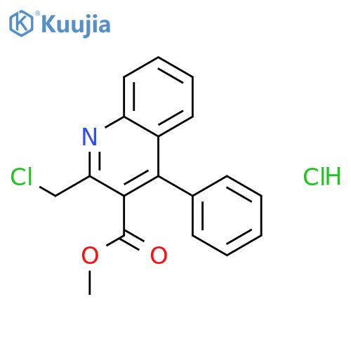 METHYL 2-(CHLOROMETHYL)-4-PHENYLQUINOLINE-3-CARBOXYLATE HYDROCHLORIDE structure