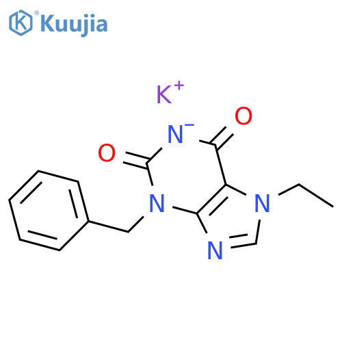 potassium 3-benzyl-7-ethyl-2,6-dioxo-2,3,6,7-tetrahydro-1H-purin-1-ide structure