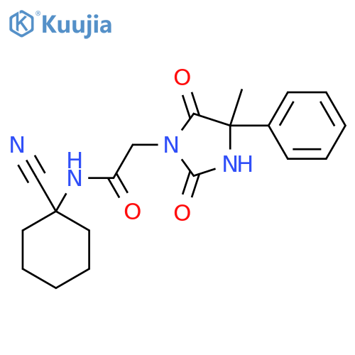 N-(1-cyanocyclohexyl)-2-(4-methyl-2,5-dioxo-4-phenylimidazolidin-1-yl)acetamide structure