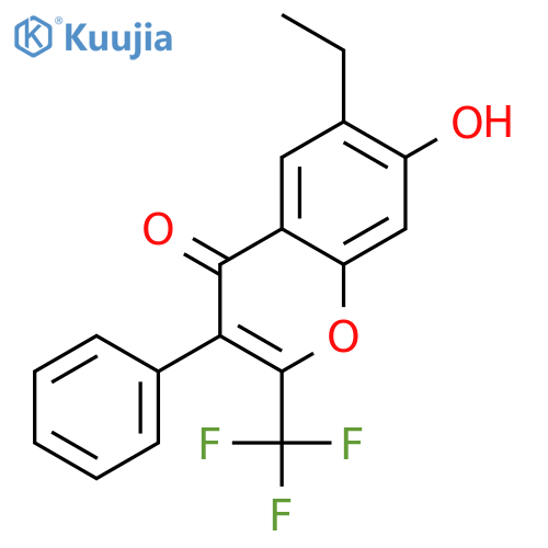 6-Ethyl-7-hydroxy-3-phenyl-2-(trifluoromethyl)-4H-chromen-4-one structure
