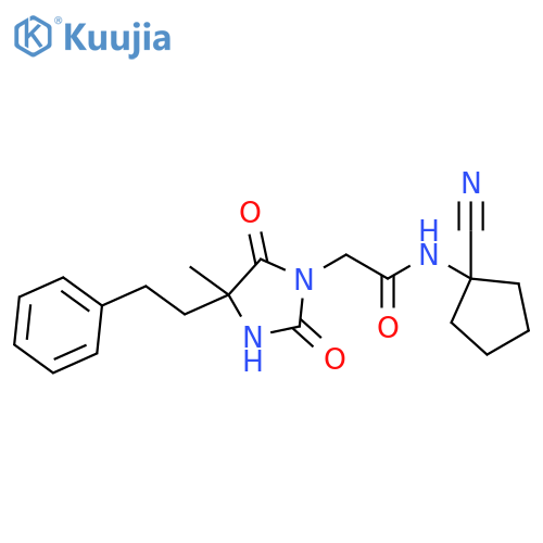 N-(1-Cyanocyclopentyl)-4-methyl-2,5-dioxo-4-(2-phenylethyl)-1-imidazolidineacetamide structure