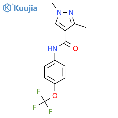 1,3-dimethyl-N-4-(trifluoromethoxy)phenyl-1H-pyrazole-4-carboxamide structure