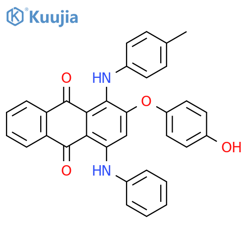 9,10-Anthracenedione,2-(4-hydroxyphenoxy)-1-[(4-methylphenyl)amino]-4-(phenylamino)- structure