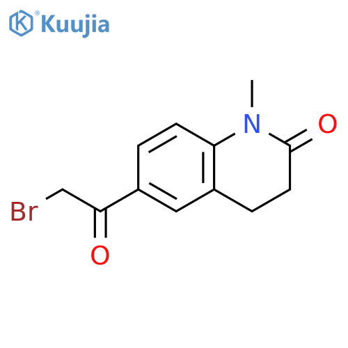 6-(2-bromoacetyl)-1-methyl-1,2,3,4-tetrahydroquinolin-2-one structure