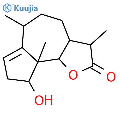 (3aS,6S,9S,9aS,9bR)-3a,4,5,6,8,9,9a,9b-octahydro-9-hydroxy-3,6,9a-trimethylazuleno[4,5-b]furan-2(3H)-one structure
