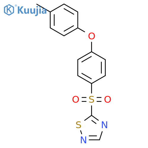 1,2,4-Thiadiazole, 5-[[4-(4-methylphenoxy)phenyl]sulfonyl]- structure