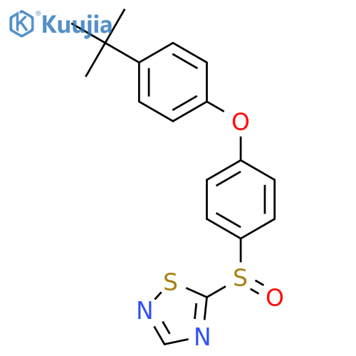 1,2,4-Thiadiazole, 5-[[4-[4-(1,1-dimethylethyl)phenoxy]phenyl]sulfinyl]- structure