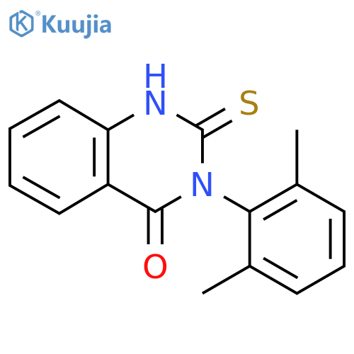 3-(2,6-Dimethylphenyl)-2-sulfanyl-3,4-dihydroquinazolin-4-one structure