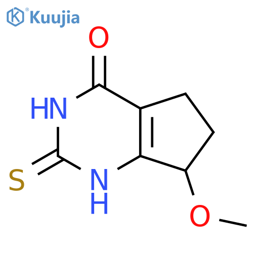 4H-Cyclopentapyrimidin-4-one,1,2,3,5,6,7-hexahydro-7-methoxy-2-thioxo- structure