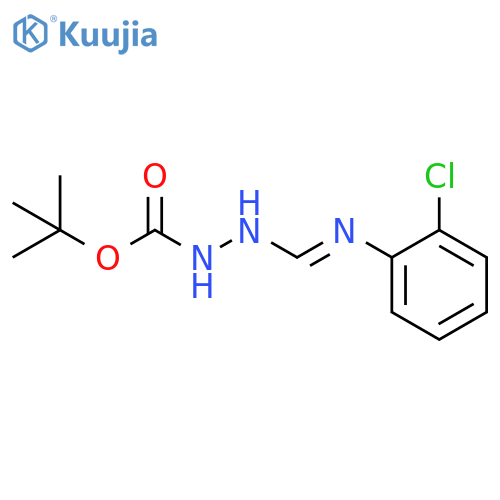 N'-[1-Amino-1-(2-chlorophenyl)methylidene] hydrazine carboxylic acid tert-butyl ester structure