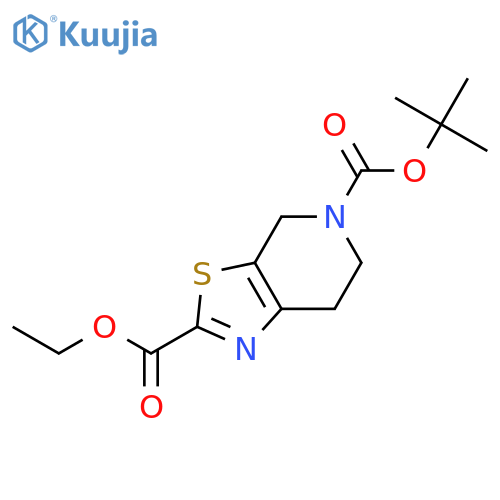 O5-tert-butyl O2-ethyl 6,7-dihydro-4H-thiazolo[5,4-c]pyridine-2,5-dicarboxylate structure