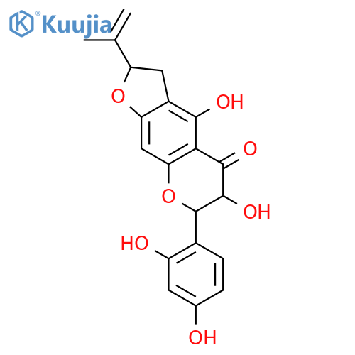 5H-Furo[3,2-g][1]benzopyran-5-one,7-(2,4-dihydroxyphenyl)-2,3,6,7-tetrahydro-4,6-dihydroxy-2-(1-methylethenyl)-,(2R,6R,7R)- structure