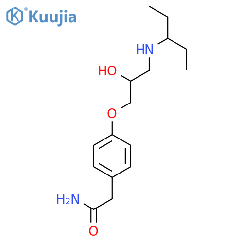 Benzeneacetamide, 4-[3-[(1-ethylpropyl)amino]-2-hydroxypropoxy]- structure