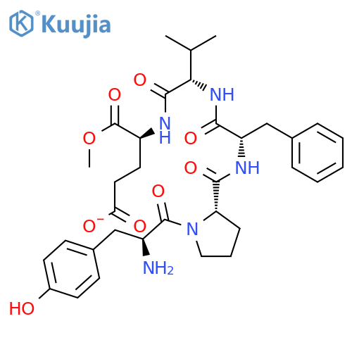L-Glutamic acid, N-[N-[N-(1-L-tyrosyl-L-prolyl)-L-phenylalanyl]-L-valyl]-, 1-methyl ester structure