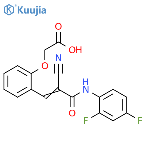 Acetic acid, 2-[2-[2-cyano-3-[(2,4-difluorophenyl)amino]-3-oxo-1-propen-1-yl]phenoxy]- structure