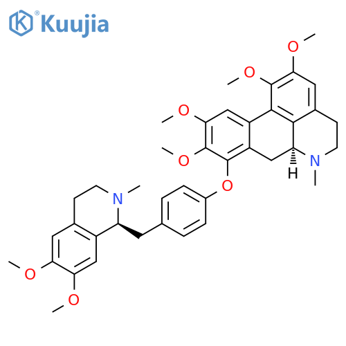 4H-Dibenzo[de,g]quinoline,5,6,6a,7-tetrahydro-1,2,9,10-tetramethoxy-6-methyl-8-[4-[[(1S)-1,2,3,4-tetrahydro-6,7-dimethoxy-2-methyl-1-isoquinolinyl]methyl]phenoxy]-,(6aS)- structure