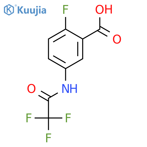 Benzoic acid, 2-fluoro-5-[(trifluoroacetyl)amino]- structure