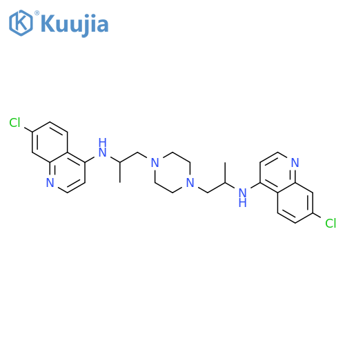 1,4-Piperazinediethanamine,N,N'-bis(7-chloro-4-quinolinyl)-a,a'-dimethyl- (9CI) structure