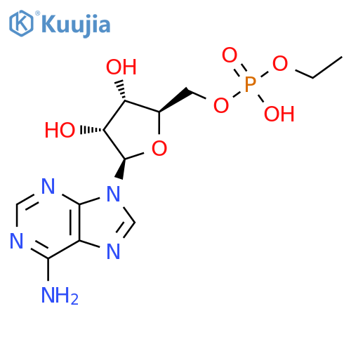 [(2R,3S,4R,5R)-5-(6-Aminopurin-9-yl)-3,4-dihydroxyoxolan-2-yl]methyl ethyl hydrogen phosphate structure
