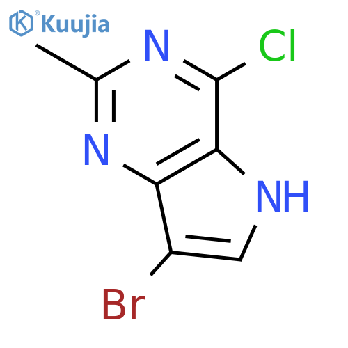 7-Bromo-4-chloro-2-methyl-5H-pyrrolo[3,2-d]pyrimidine structure