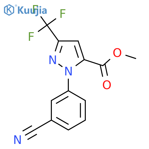 Methyl 1-(3-cyanophenyl)-3-(trifluoromethyl)-1H-pyrazole-5-carboxylate structure