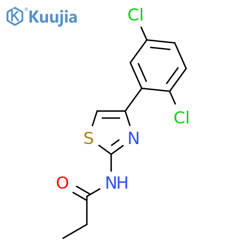 N-[4-(2,5-dichlorophenyl)-1,3-thiazol-2-yl]propanamide structure