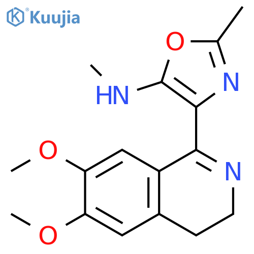 5-Oxazolamine,4-(3,4-dihydro-6,7-dimethoxy-1-isoquinolinyl)-N,2-dimethyl- structure