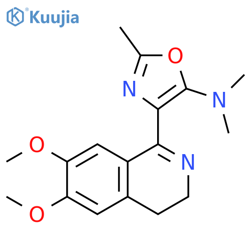 5-Oxazolamine,4-(3,4-dihydro-6,7-dimethoxy-1-isoquinolinyl)-N,N,2-trimethyl- structure