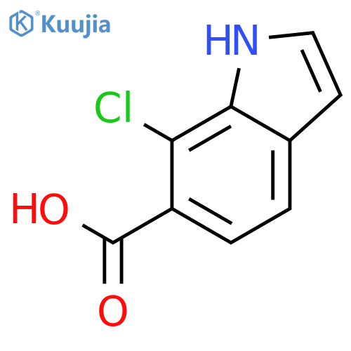 7-chloro-1H-Indole-6-carboxylic acid structure