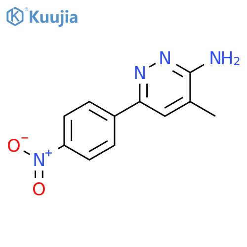 3-Pyridazinamine, 4-methyl-6-(4-nitrophenyl)- structure