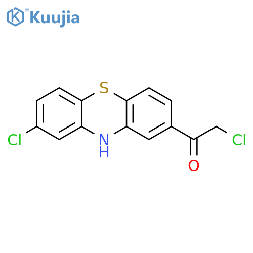 Ethanone, 2-chloro-1-(8-chloro-10H-phenothiazin-2-yl)- structure