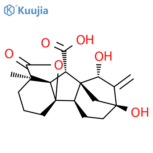 (1R,2R,5S,7S,8R,9S,10R,11R)-5,7-Dihydroxy-11-methyl-6-methylidene-16-oxo-15-oxapentacyclo[9.3.2.15,8.01,10.02,8]heptadecane-9-carboxylic acid structure