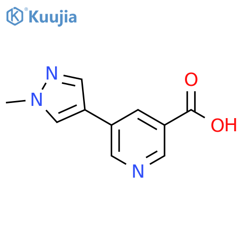 5-(1-methyl-1H-pyrazol-4-yl)pyridine-3-carboxylic acid structure