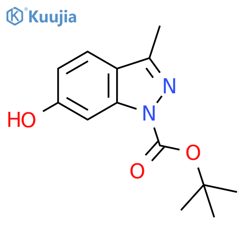 6-Hydroxy-3-methyl-indazole-1-carboxylic acid tert-butyl ester structure