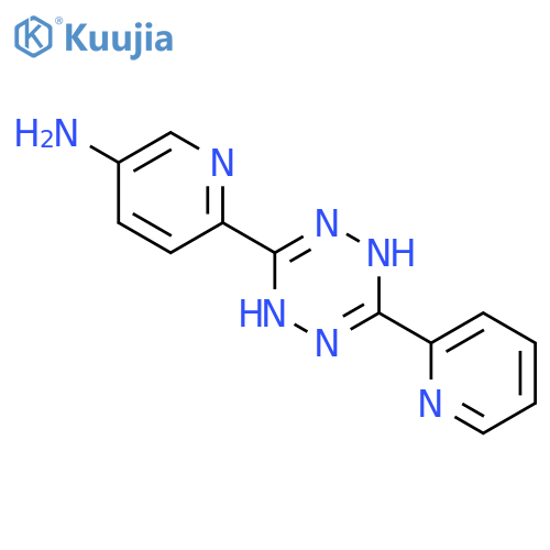 3-Pyridinamine, 6-[1,4-dihydro-6-(2-pyridinyl)-1,2,4,5-tetrazin-3-yl]- structure