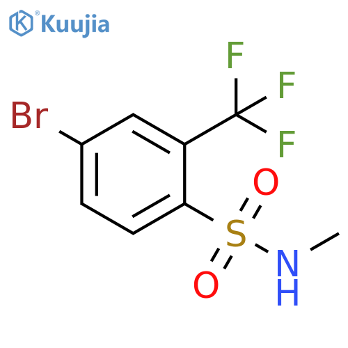 4-bromo-N-methyl-2-(trifluoromethyl)benzene-1-sulfonamide structure