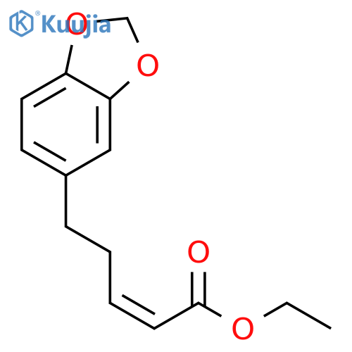 2-Pentenoic acid, 5-(1,3-benzodioxol-5-yl)-, ethyl ester, (Z)- structure