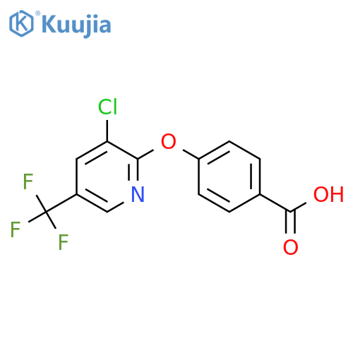 Benzoic acid, 4-[[3-chloro-5-(trifluoromethyl)-2-pyridinyl]oxy]- structure