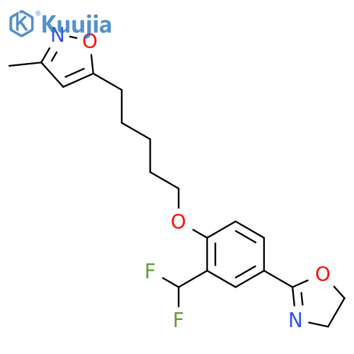 Isoxazole,5-[5-[2-(difluoromethyl)-4-(4,5-dihydro-2-oxazolyl)phenoxy]pentyl]-3-methyl- structure