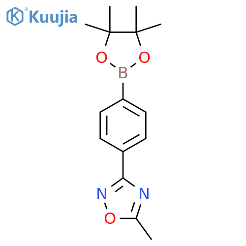5-Methyl-3-(4-(4,4,5,5-tetramethyl-1,3,2-dioxaborolan-2-yl)phenyl)-1,2,4-oxadiazole structure