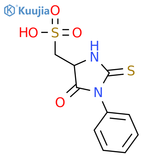 (5-oxo-1-phenyl-2-sulfanylideneimidazolidin-4-yl)methanesulfonic Acid structure
