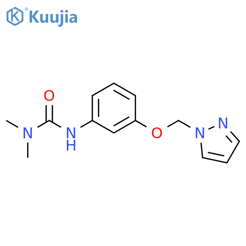 Urea, N,N-dimethyl-N'-[3-(1H-pyrazol-1-ylmethoxy)phenyl]- structure