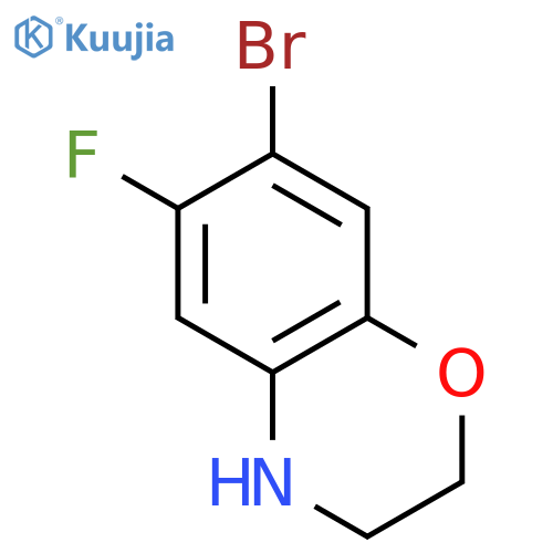 2H-1,4-Benzoxazine, 7-bromo-6-fluoro-3,4-dihydro- structure