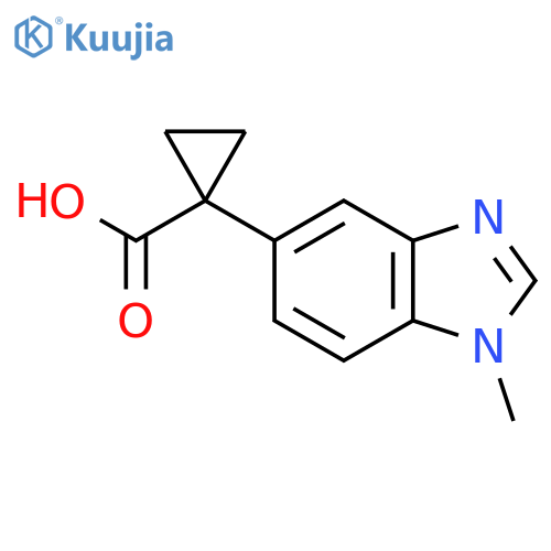1-(1-methyl-1H-1,3-benzodiazol-5-yl)cyclopropane-1-carboxylic acid structure